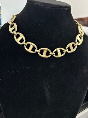 Gold Link Statement Necklace - Women's Fashion Jewelry